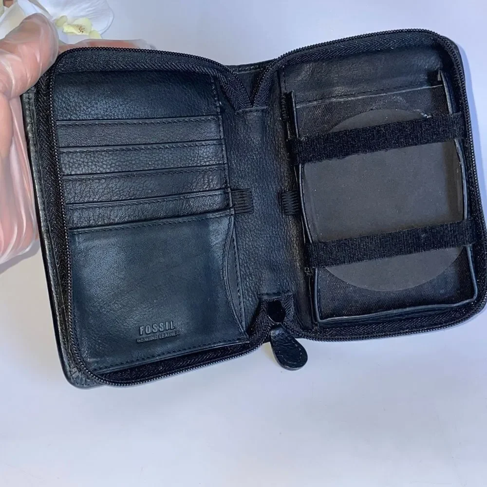 Fossil Black Leather Phone Wallet